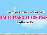 Giải bài 10 trang 83 Toán 6 Tập 1 SGK Cánh Diều
